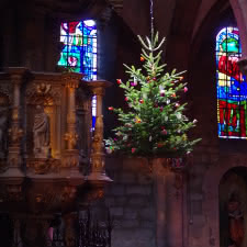 Sapin de Noël suspendu - Sélestat - Alsace