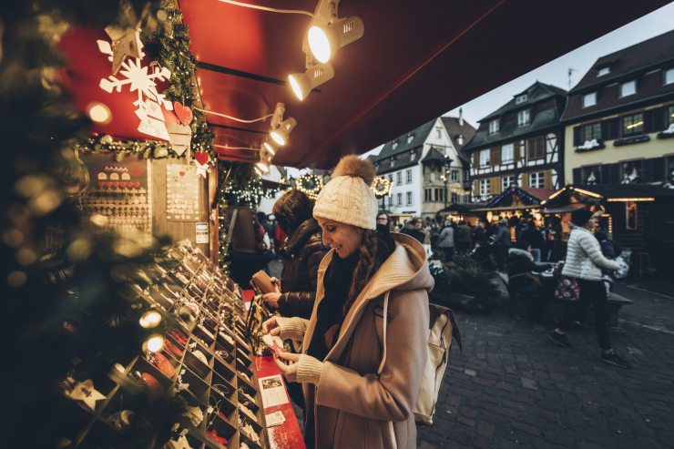 Étal de marché de Noël - Alsace
