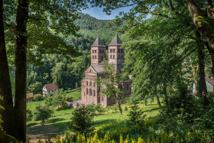 Abbaye de Murbach vue depuis la chapelle Notre Dame de Lorette Crédit : Vincent Schneider